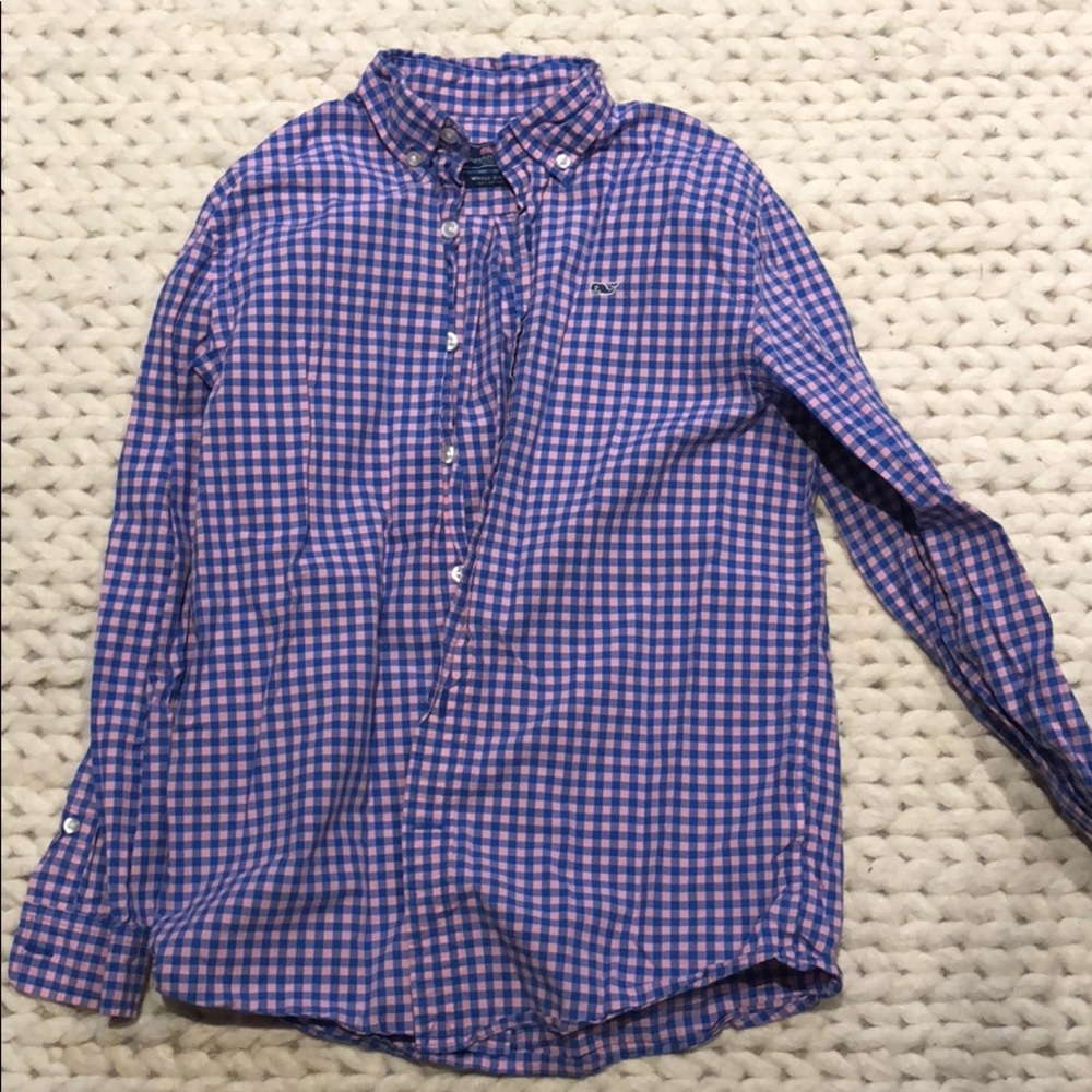 Boys vineyard vine button down shirt